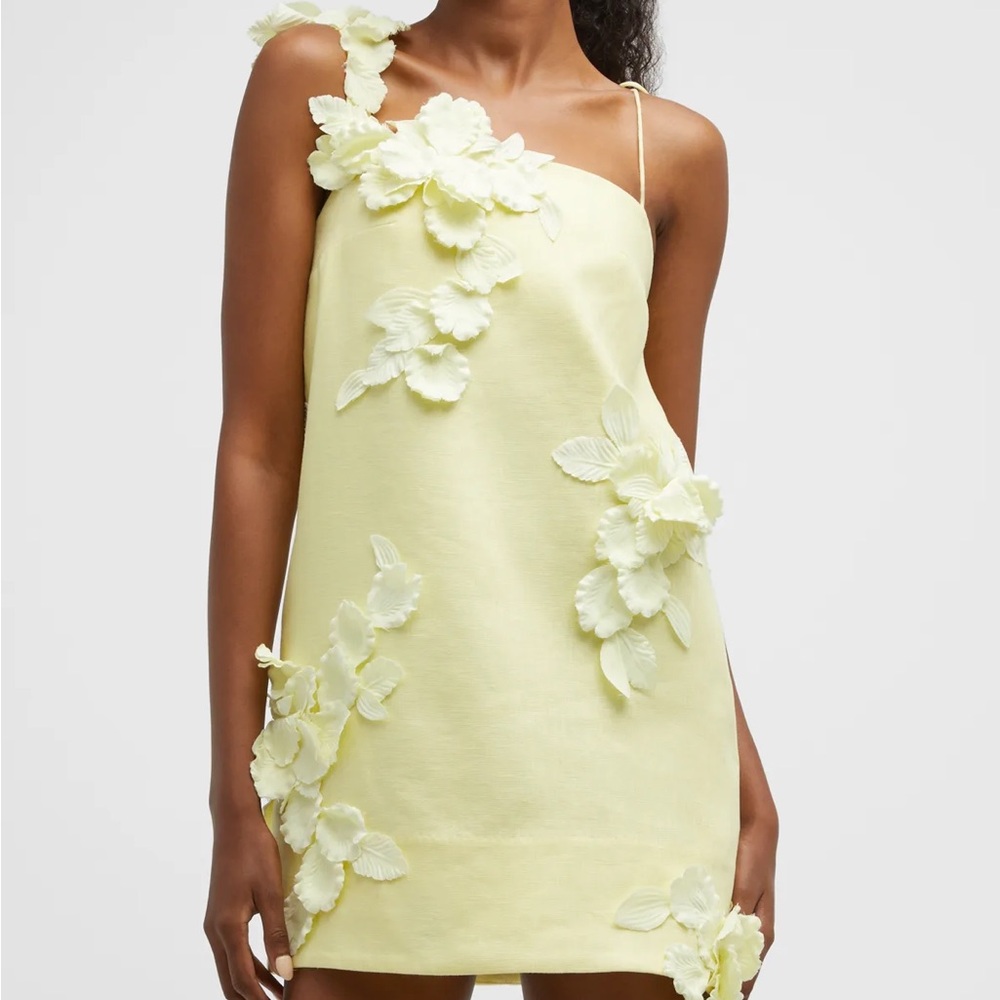 Zimmermann High Tide Lift Off linen yellow dress 1/ Small